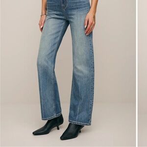 Reformation Wilder Stretch High Rise Wide Leg Cropped Jeans